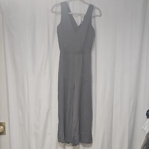 NATIVE YOUTH Gray Sleeveless V-Neck Jumpsuit